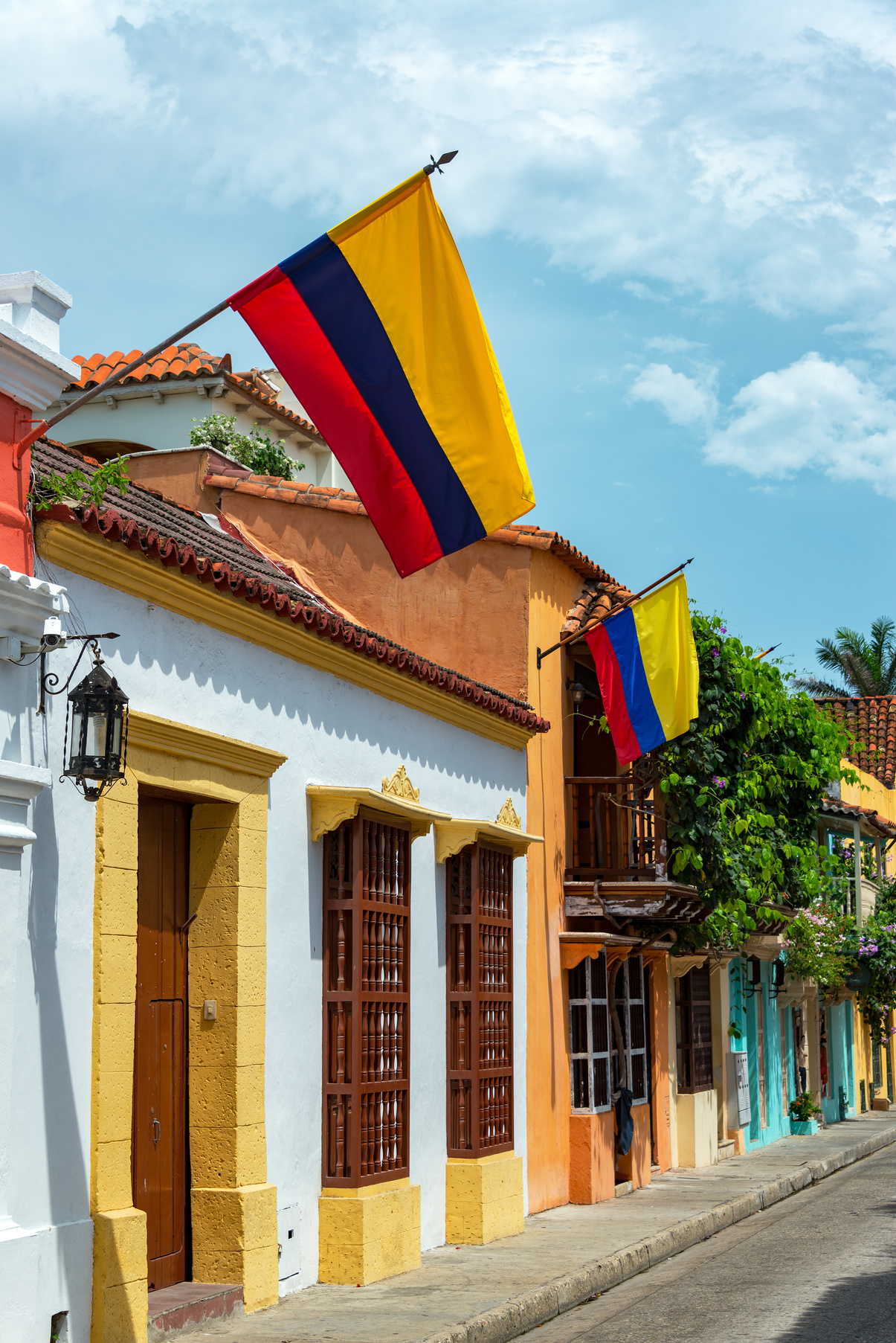 Colombian Flags in Cartagena